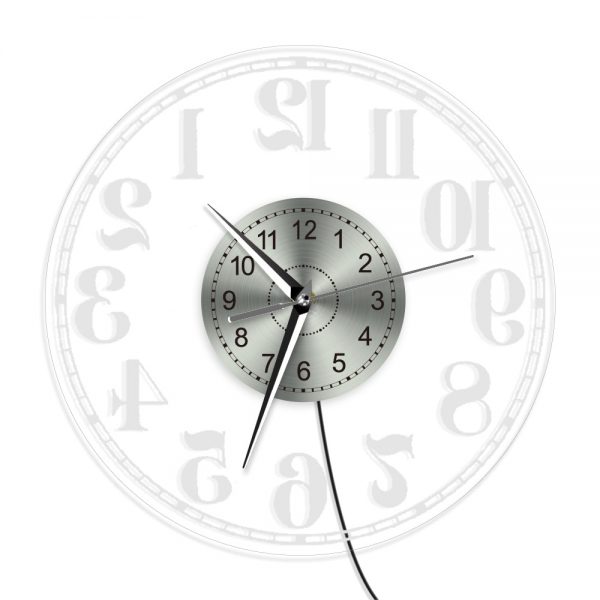 Backwards Wall Clock with LED Backlight Luminous Reverse Clock Wall Watch Lighting Home Decor Timepieces Pranks 2 - Backwards Clock