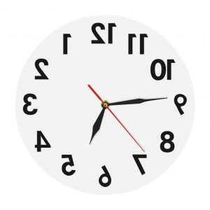 Reverse Wall Clock Unusual Numbers Backwards Modern Decorative Clock Watch Excellent Timepiece For Your Wall - Backwards Clock