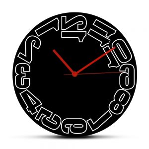 The Counter Clockwise Wall Clock Minimalist Design Home Decor Timepieces Black Reverse Backwards Clock Silent Sweep - Backwards Clock