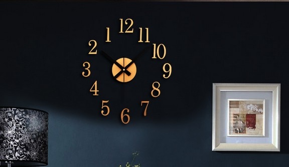 digital decorative Reverse clock DIY wall stickers clockwise watches creative cute when reversing 4 - Backwards Clock